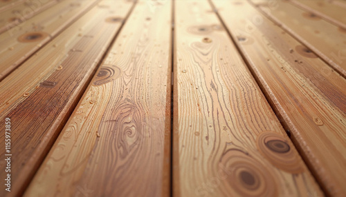  Natural Light Brown Wooden Planks with Rich Grain Pattern and Depth