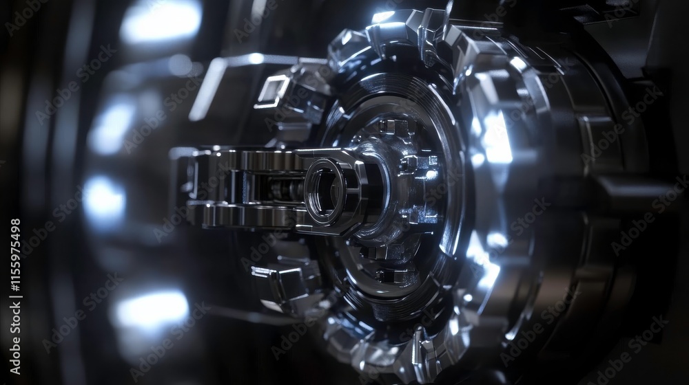 Fototapeta premium Futuristic Machinery with High Detail Professional Lighting