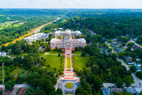 Frankfort Kentucky state capitol capital building in Frankfort Kentucky USA