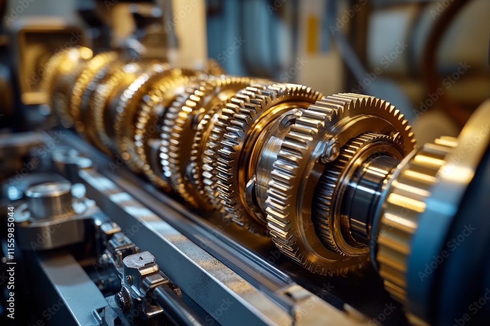 Obraz premium High precision automotive transmission components in a manufacturing facility