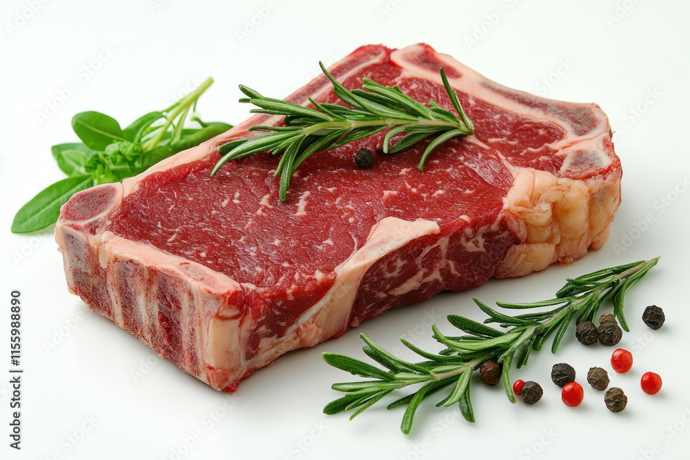 Juicy beef steak sprinkled with fragrant herbs and cracked pepper, sizzling on a hot grill, with charred grill marks adding texture and flavor. Juicy beef steak sprinkled with fragrant herbs and cracked pepper, sizzling on a hot grill, with charred grill marks adding texture and flavor.