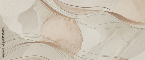 Abstract Beige Art Print with Neutral Tones for Modern Home Decor