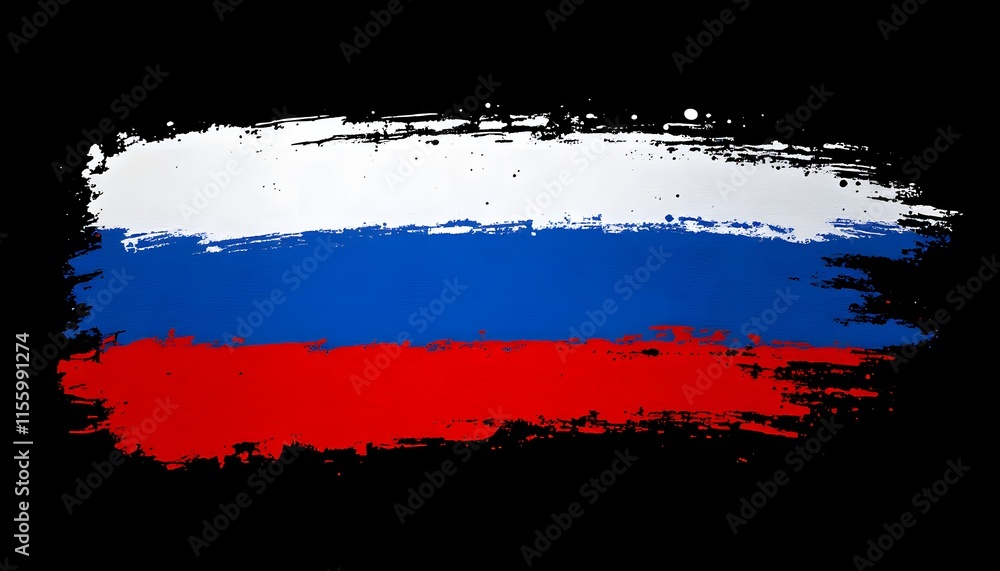 Creative Brushstroke of the Russian Flag
Creative Brushstroke of the Russian Flag