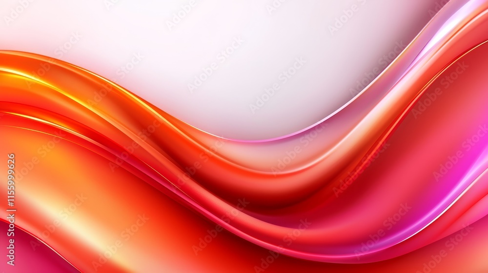 Naklejka premium A red and orange abstract background with wavy lines