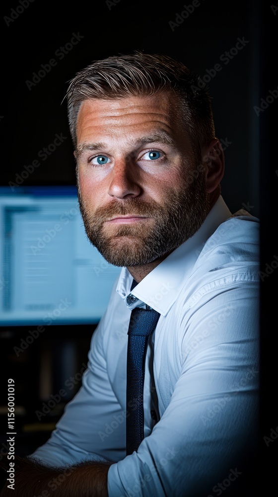 A man in a white shirt and tie sitting in front of a computer A man in a white shirt and tie sitting in front of a computer