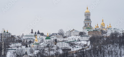 The complex of monasteries on the Dnieper River in Kiev is called the Kiev-Pechersk Lavra. photo