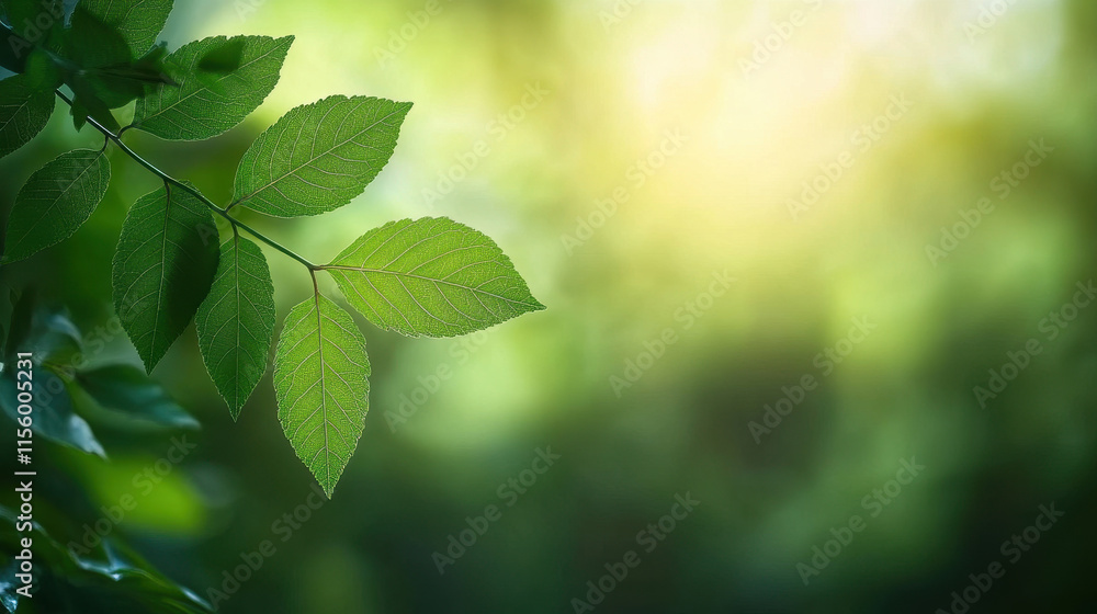 Vibrant Green Nature Close-Up View with Freshness and Serenity Vibrant Green Nature Close-Up View with Freshness and Serenity