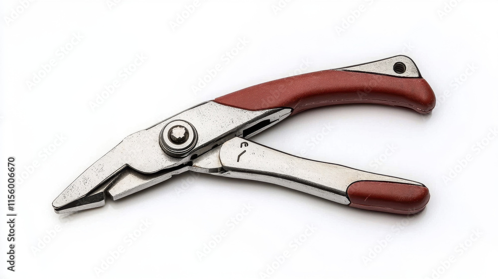 Securely Locked Pliers Tool Isolated on White Background Securely Locked Pliers Tool Isolated on White Background