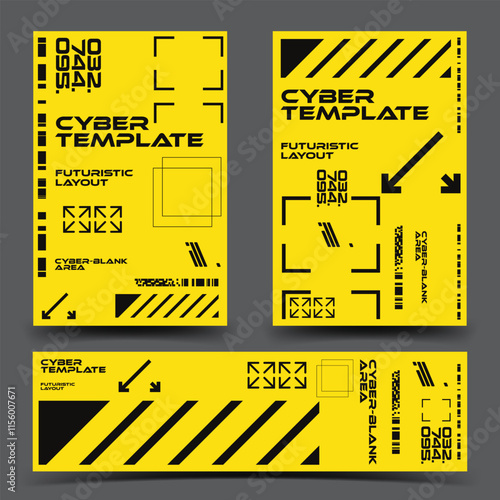 cyberpunk y2k 2000s gaming futuristic icon pattern set collection banner poster template hud for branding decoration decals, 2d illustration rendering vector 