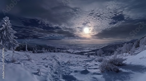 Wallpaper Mural Stunning panorama of snowy landscape in winter in Black Forest - winter wonderland Torontodigital.ca