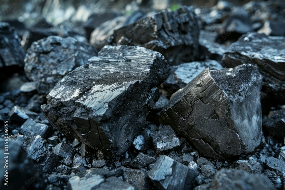 Big pile of natural black coals. Detailed photo textured background Big pile of natural black coals. Detailed photo textured background