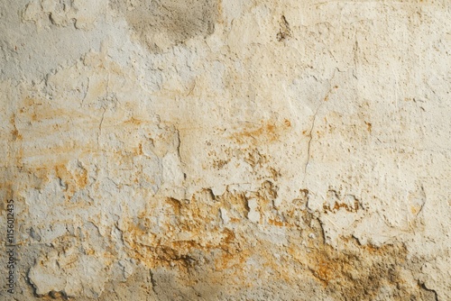 Vintage Cream Concrete Wall Texture. Retro Aged Tan Cement Wall Background with Weathered Vintage Parchment Element photo