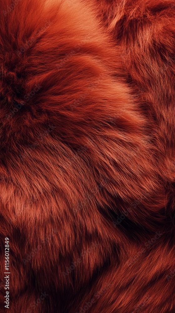 Fototapeta premium Close-up view of vibrant red-brown fur showcasing texture and depth in natural light