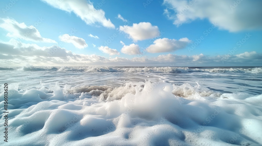 Ocean Waves Crashing on Shore: A Serene Seascape Ocean Waves Crashing on Shore: A Serene Seascape