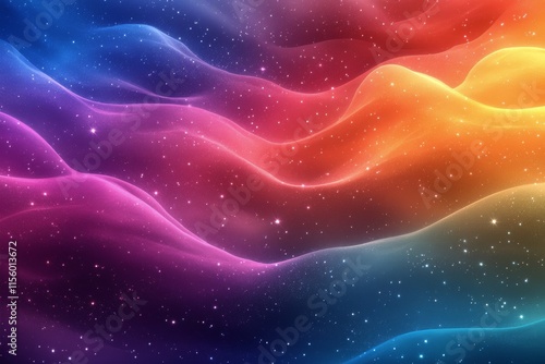 Colorful waves of fluid motion create a mesmerizing abstract background for c...