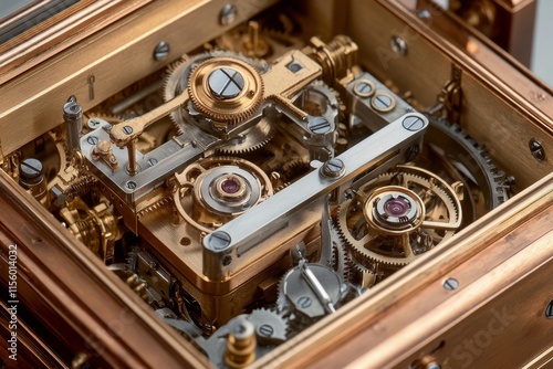 Intricate clockwork mechanism showcasing precision engineering and craftsmanship