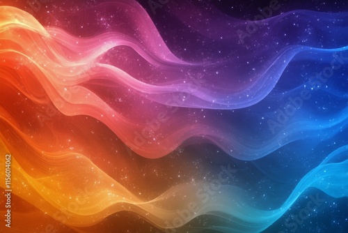 Colorful waves of fluid motion create a mesmerizing abstract background for c...