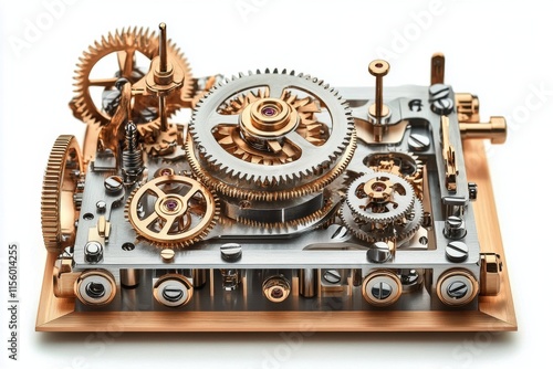 Intricate clockwork mechanism showcasing precision engineering and craftsmanship