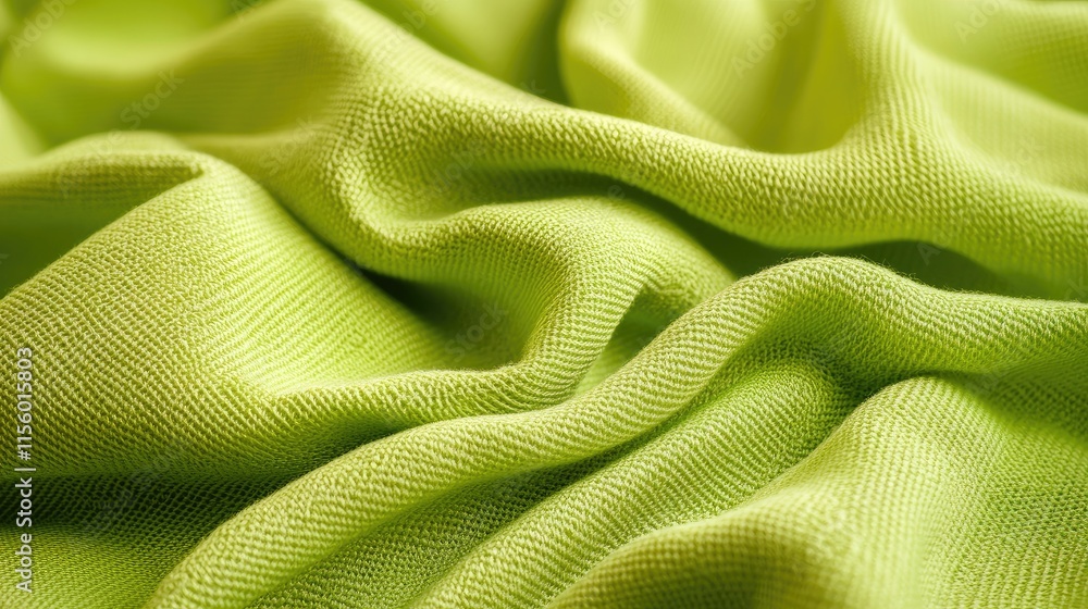 Close-Up of Soft Textured Green Fabric in Natural Light Close-Up of Soft Textured Green Fabric in Natural Light