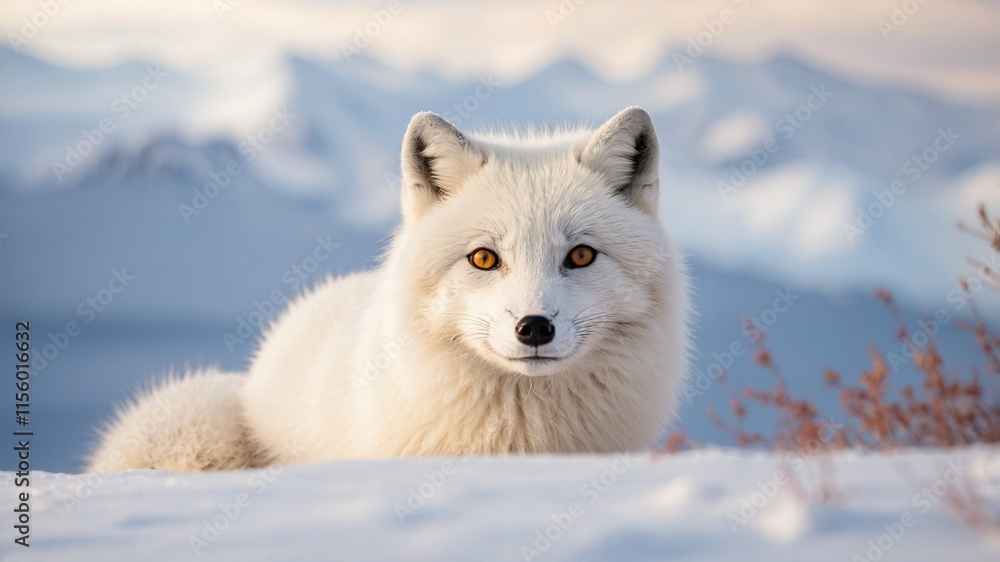 Majestic Arctic Fox in a Snowy Wilderness Majestic Arctic Fox in a Snowy Wilderness