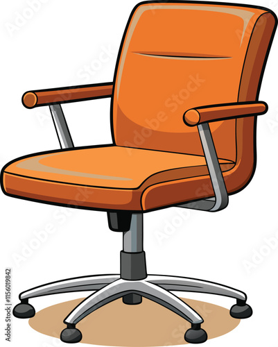 Customizable Office Chair Vector Illustration