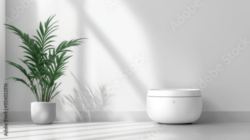 Wallpaper Mural Minimalist Home Technology with Bright Light and Plant Torontodigital.ca