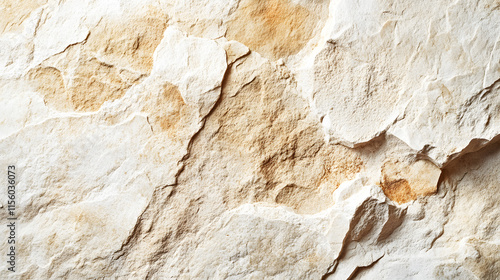 macro shot of rock surface showcasing detailed rough textures, cracks, and natural beige tones, evoking sense of rugged beauty and geological wonder photo