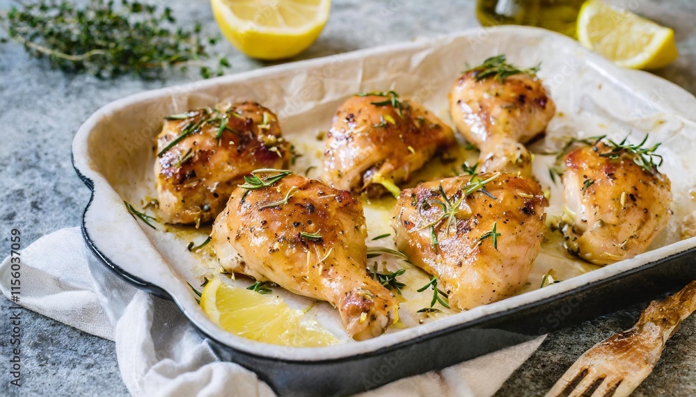 Sheet-Pan Lemon Butter Chicken Thighs with Savory Herb Notes Sheet-Pan Lemon Butter Chicken Thighs with Savory Herb Notes