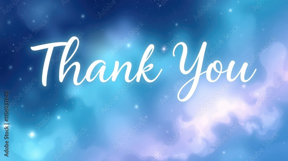 Bright and colorful Thank You banner is displayed, conveying gratitude in a festive atmosphere, set against a dreamy cosmic backdrop, creating a warm ambiance Bright and colorful Thank You banner is displayed, conveying gratitude in a festive atmosphere, set against a dreamy cosmic backdrop, creating a warm ambiance