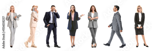 Set of many business people...
