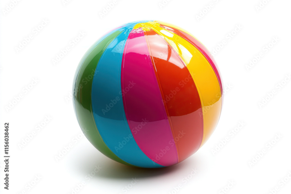 Colorful ball against a white backdrop. Colorful ball against a white backdrop.