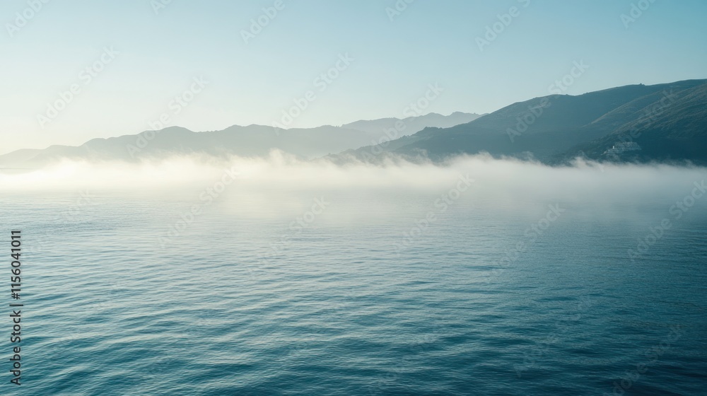 Misty Mountain Lake Serenity: A Breathtaking Dawn Misty Mountain Lake Serenity: A Breathtaking Dawn