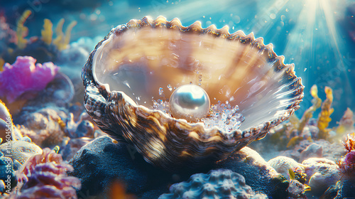 Wallpaper Mural pearl oyster in the ocean Torontodigital.ca