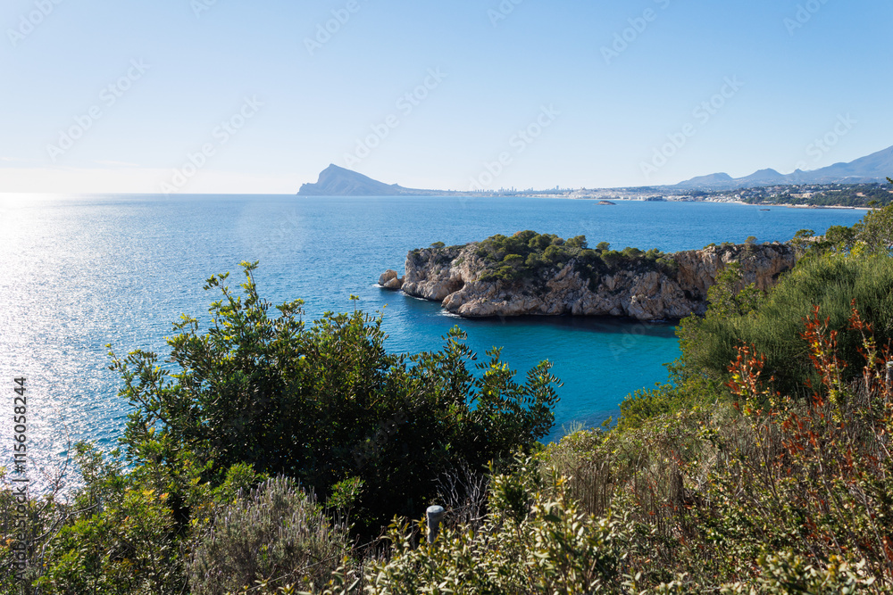 Fototapeta premium Paisaje de la bahía de Altea desde el pueblo Mascarat, España