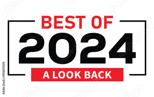 2024 year rewind isolated on black background. Creative design.