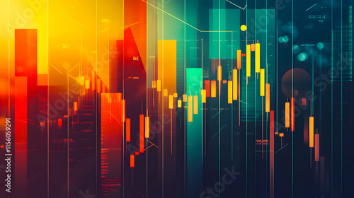 An abstract graphic of financial growth and upward trends