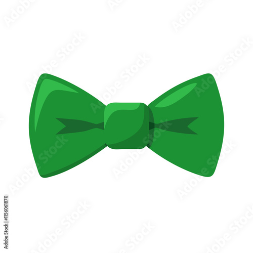 Green bow tie icon on transparent background