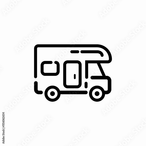 caravan travel icon sign vector