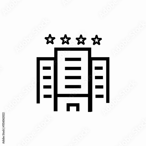 hotel stars icon sign vector