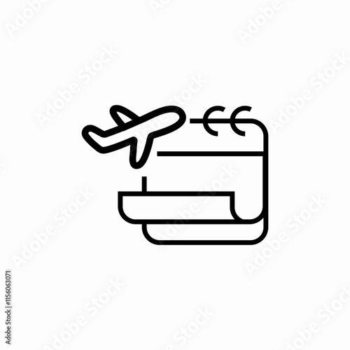plane flight schedule icon sign vector