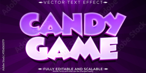 Candy text effect, editable sugar and sweet text style