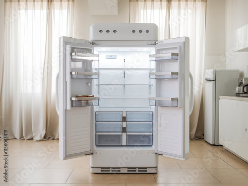 fridge in the kitchen