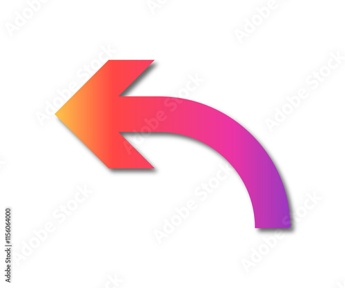 Free Download Left arrow with a circular angle - GFXLoad