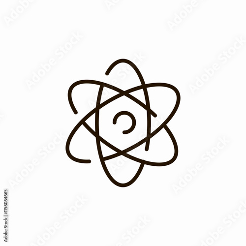 core atom icon sign vector