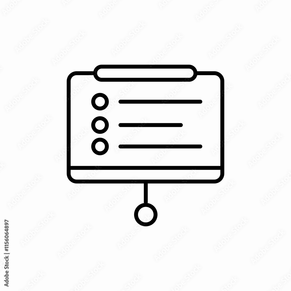 list presentation icon sign vector
