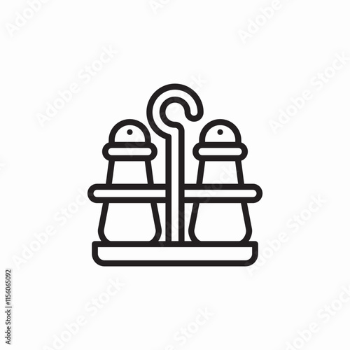 pepper salt shaker icon sign vector