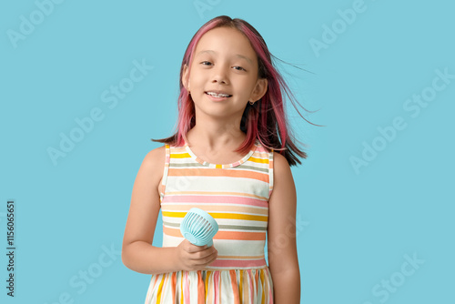 Cute little Asian girl with...