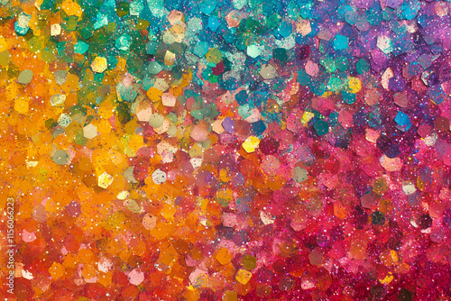 Colorful rainbow glitter background texture photo