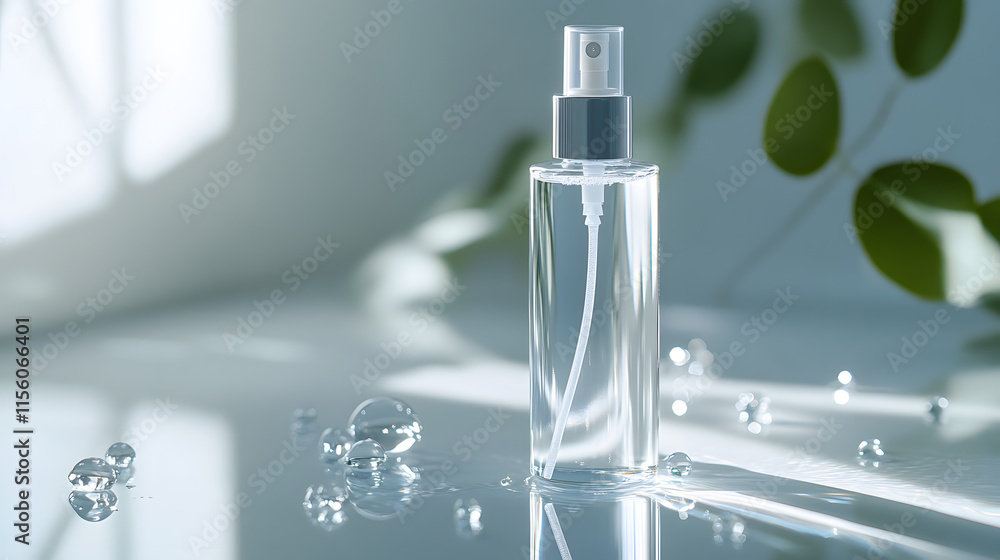 Pump-Top Hand Sanitizer Bottle with Reflective Base Pump-Top Hand Sanitizer Bottle with Reflective Base