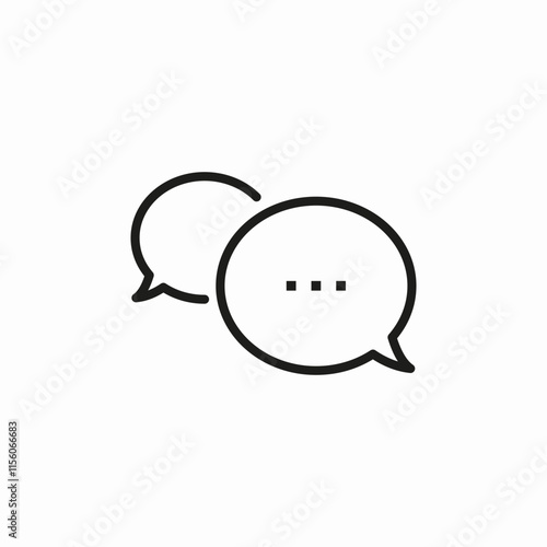 speech bubbles chat icon sign vector photo